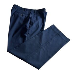 Ralph Lauren Navy Blue Micro Check Flat Front Dress Pants Men's Size 36 x 30